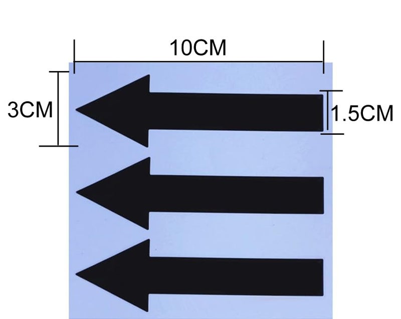 lasenersm 30 Counts (5 Sheets) Black Arrow Stickers Labels Directional Arrows Color Coding Arrow Labels Waterproof Adhesive Arrows Stickers Arrow Marking Stickers for Indoor and Outdoor Use, 1.2" x 4" - Image 3