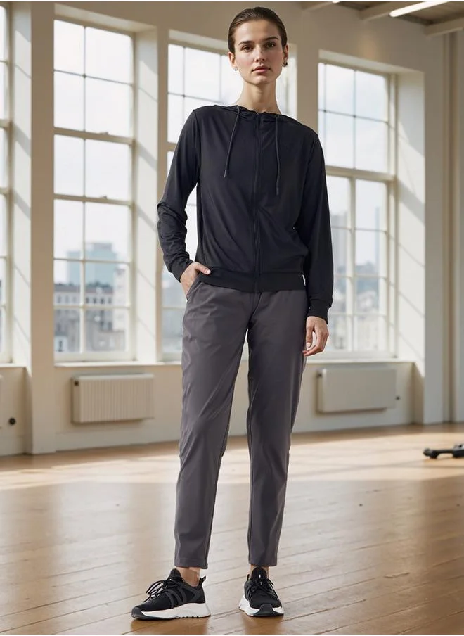 ADOT by Splash Textured Zip Through Hoodie with Pockets