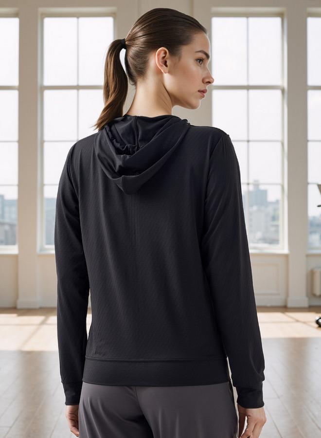 آكتف هودي بسحاب وجيوب بنقشة مميزة - Image 3