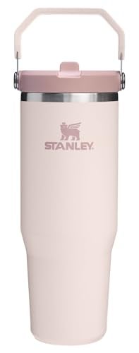 STANLEY IceFlow 2.0 Flip Straw Tumbler with Handle 30 oz | Twist On Lid and Flip Up Straw | Leak Resistant Water Bottle | Insulated Stainless Steel | BPA-Free | Rose Quartz - Image 3