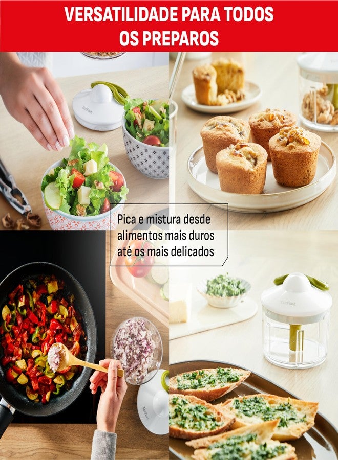 T-fal Tefal K13704 Manual Chopper Neo, 16.9 fl oz (500 ml), Washable Lid, Unique Double Twisted Blade - Image 4