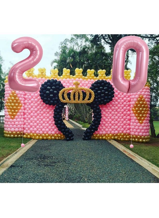 TONIFUL - 40 Inch Light Pink Large Macaron Numbers Balloons 09 Number 2 Digit 2 Helium Balloons Foil Mylar Big Number Pastel Balloons For Birthday Party Anniversary Supplies Decorations - Image 1