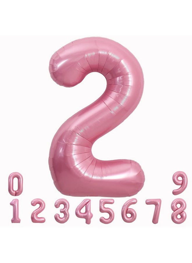 TONIFUL - 40 Inch Light Pink Large Macaron Numbers Balloons 09 Number 2 Digit 2 Helium Balloons Foil Mylar Big Number Pastel Balloons For Birthday Party Anniversary Supplies Decorations - Image 1
