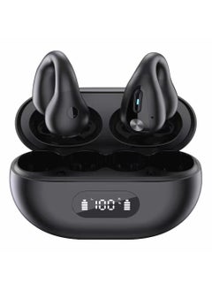 Healife Wireless Sports Bluetooth Earbuds, Over-Ear Waterproof & Sweatproof, Long Battery Life with LED Display, Noise Cancelling HD Sound（Black）  - Image 1
