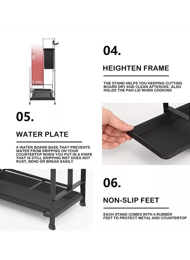 NKX Stainless Steel Multi purpose Knife Storage Rack  - Image 5