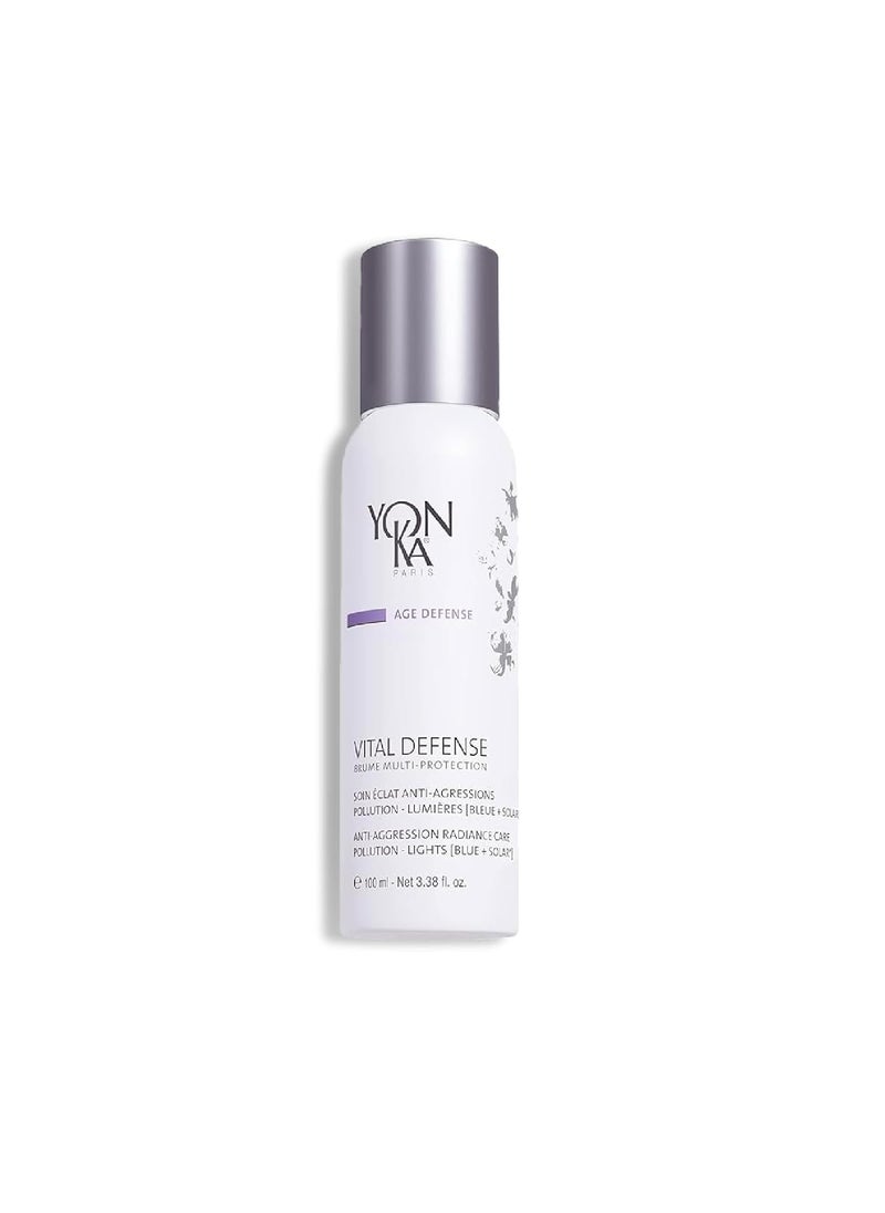 Yonka Yon-Ka Vital Defense Face Mist, Hydrating Anti-Pollution Finishing & Setting Spray, Protect Skin from Environmental Stressors and Natural and Artificial Light, (100ml) 