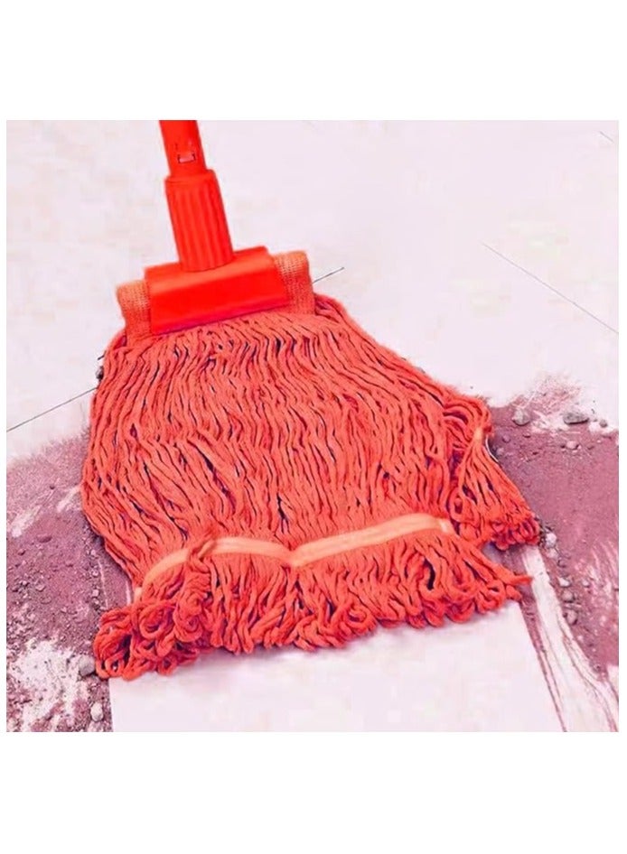 VINSTAR Mop Head Replacement,Commercial Mop Heads,Cotton Washable Industrial Mop Head,6 Inch Heavy Duty Mop Heads,Wet Industrial Cleaning Mop Head for Home,Industrial and Commercial Use Clean（RED 3 - Image 4