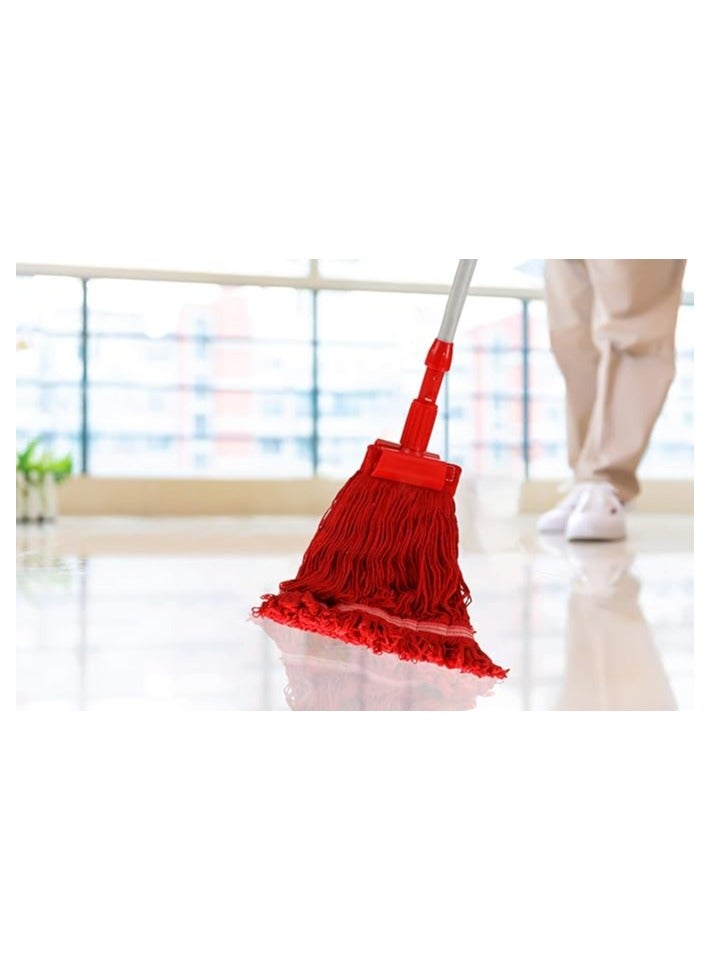 VINSTAR Mop Head Replacement,Commercial Mop Heads,Cotton Washable Industrial Mop Head,6 Inch Heavy Duty Mop Heads,Wet Industrial Cleaning Mop Head for Home,Industrial and Commercial Use Clean（RED 3 - Image 5