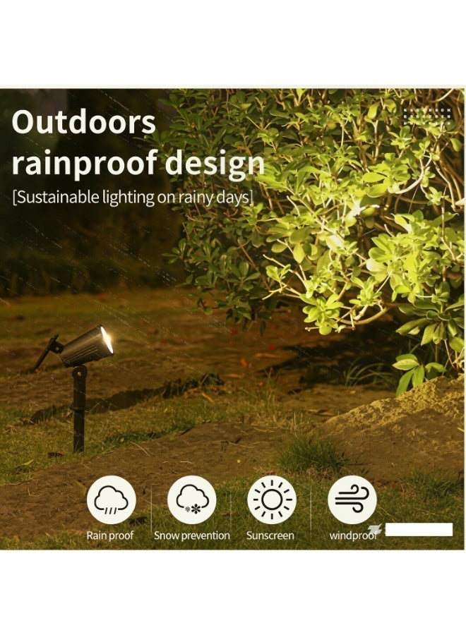 مصباحات منظرية شمسية 9LED، فوهات ضوء شمسية خارجية، مصابيح فناء، مصابيح حديقة، ضوء أبيض، علبة من 2 قطع - Image 2