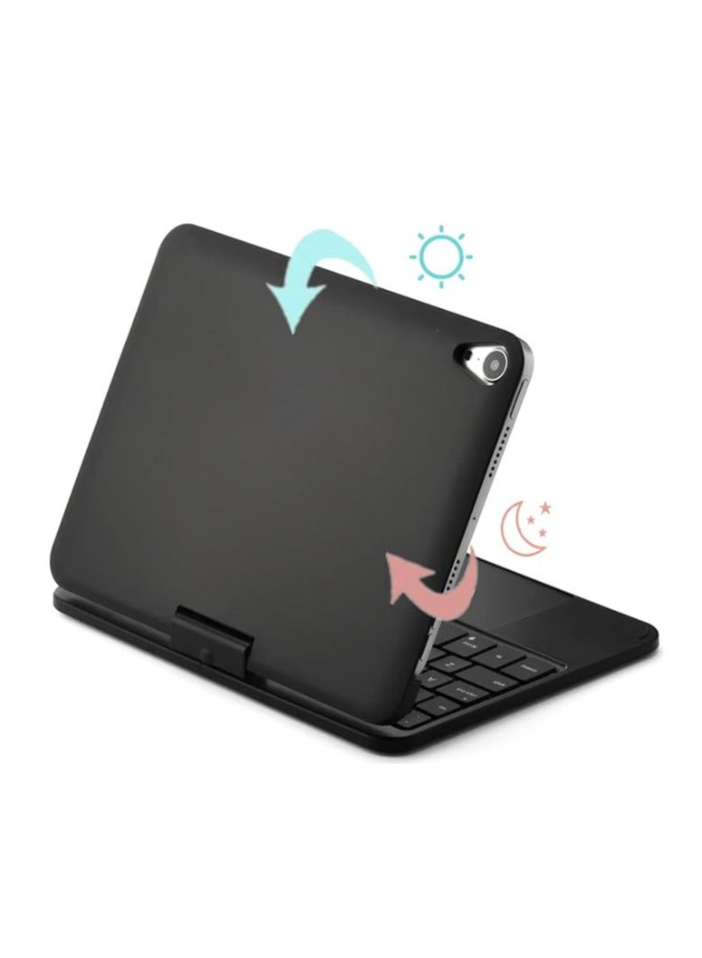 Magnetic Keyboard Case for iPad Mini 6-2021, 360-Degree Swivel Cover with Touchpad, 8.3-Color Backlit Keyboard for iPad Mini 6-7 Gen - Image 3