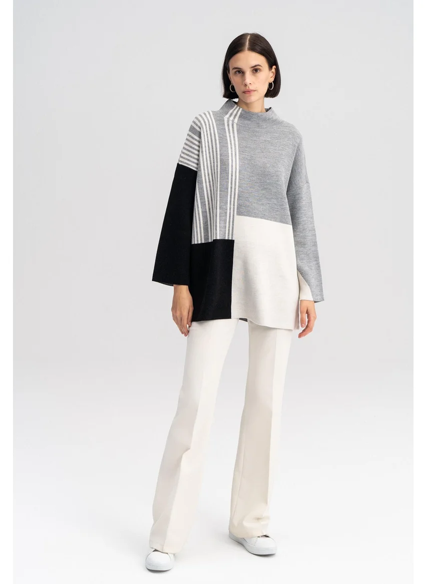 توتشي Stand Collar Knit Tunic