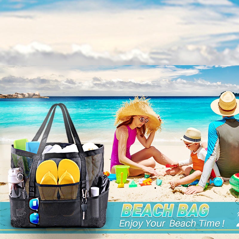 Multifunctional Mesh Beach Bag - Image 1