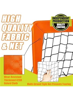 TRASSLE Folding Football Goals, 2x Portable Soccer Goals Set, Foldable Football Net for Kids with Carry Case, 120x90CM, 2 Pack Set  - Image 2