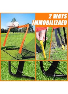 TRASSLE Folding Football Goals, 2x Portable Soccer Goals Set, Foldable Football Net for Kids with Carry Case, 120x90CM, 2 Pack Set  - Image 3