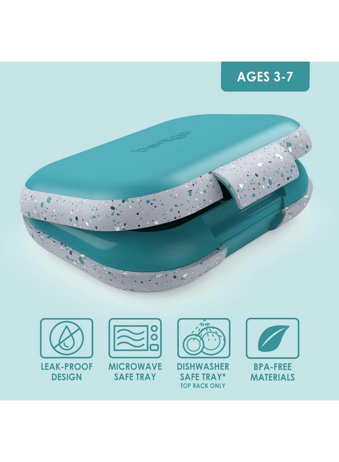 Bentgo Bentgo Kids Chill Leak-Proof Lunch Box - Included Reusable Ice Pack Keeps Food Cold; 4-Compt. Bento Box; Microwave/Dishwasher Safe; 2 Year Manufacturer's Warranty (Confetti Edition - Truly Teal)  - Image 4
