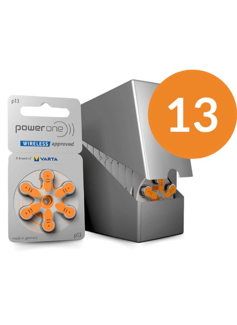 PowerOne - Powerone Wireless Approved (Size 13) Hearing Aid 1.45V Batteries - 60 Pieces - Image 1