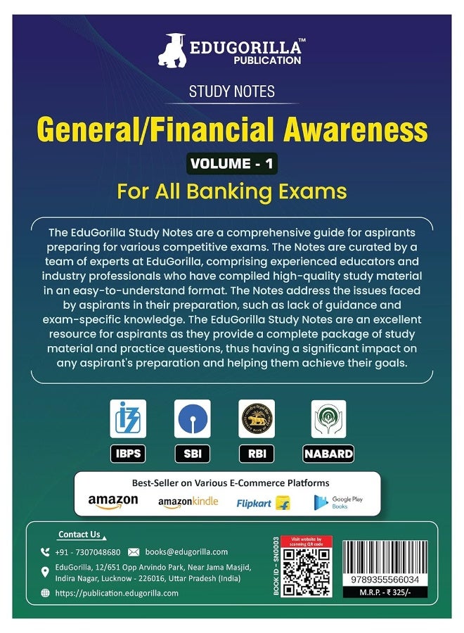 General/Financial Awareness (Vol 1) Topicwise Notes for All Banking Related Exams | A Complete Preparation Book for All Your Banking Exams with Solved MCQs | IBPS Clerk, IBPS PO, SBI PO, SBI Clerk, RBI and Other Banking Exams  - Image 2