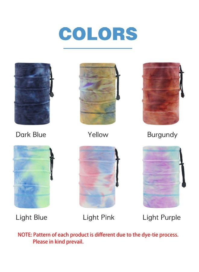 NIBEMINENT Neck Gaiter Tie-dye Adjustable Thermal Face Cover Scarf Balaclava Hood Warmer For Skiing Motorcycling Outdoor Sports 14 x 2 12cm  - Image 2