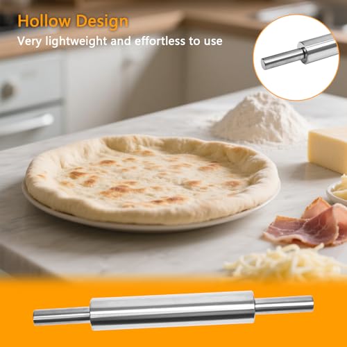 BERGFBV 17-Inch Stainless Steel Rolling Pin for Baking - Heavy Duty Metal Dough Roller with Non-Slip Handles for Pizza, Chapati, Cookies & Pastry - Dishwasher Safe - Image 5