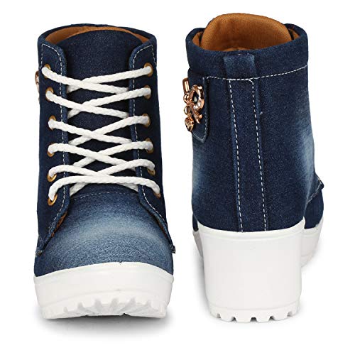 KRAFTER Women's & Girl's Classic Winter Boot-HP-Dark Blue-113-39 - Image 5