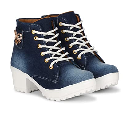 KRAFTER Women's & Girl's Classic Winter Boot-HP-Dark Blue-113-39 - Image 1