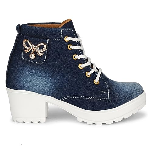 KRAFTER Women's & Girl's Classic Winter Boot-HP-Dark Blue-113-39 - Image 2
