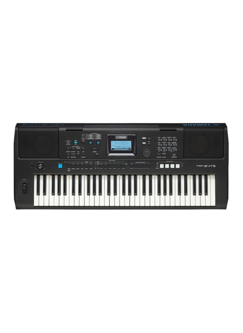 YAMAHA PSR-E473 61-Key Portable Keyboard Black  - Image 1