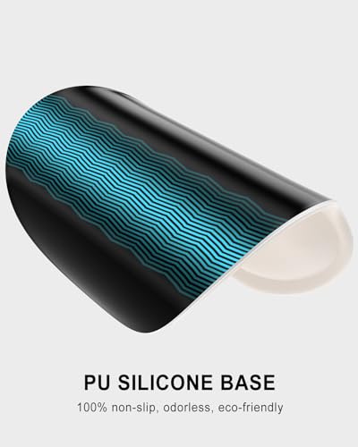 Auhoahsil Ergonomic Mouse Pad with Wrist Rest, Comfortable Silicone Non-Slip Computer Pain Relief Gel Mouse Mat with Wrist Support for Gaming, Work, Office, Women & Men, Cute Pattern, Beige - Image 4