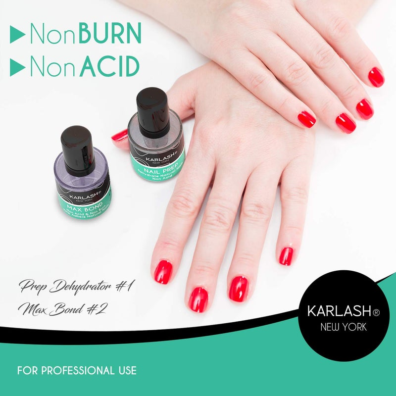 Karlash Professional Made in USA Natural Nail Prep Dehydrate & Acid-Free Bond Primer, Nail Bonding, Superior Bonding Primer for Acrylic Powder and Gel Nail Polish 0.5 oz Kit - Image 5