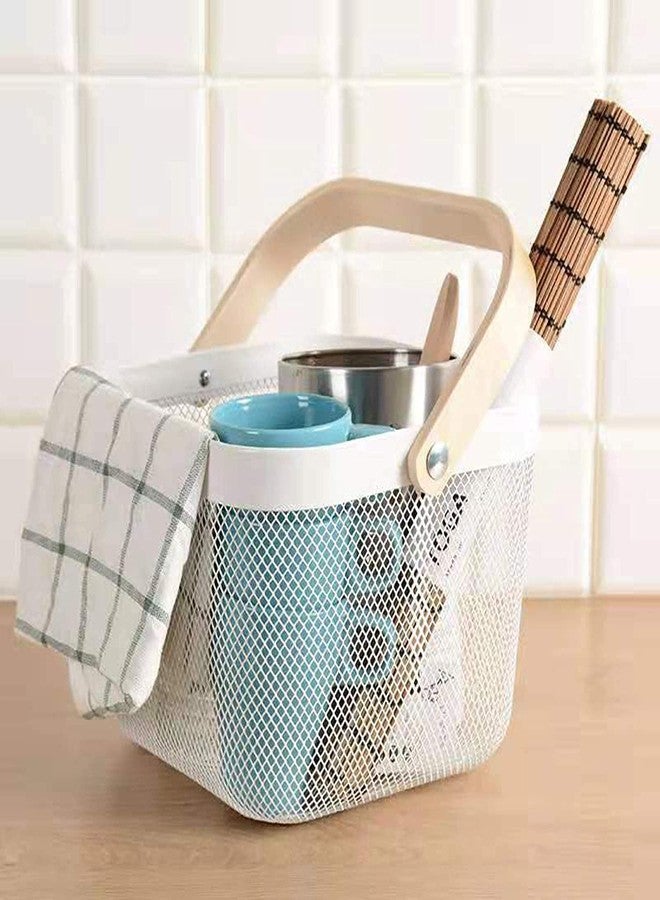 JOY JESTURE Wire Mesh Basket With H≤ Mesh Steel Storage Organizer Basket Metal Wire Hanging Kitchen Baskets Fruit Basket For Kitchen Bathroom Cabinet Home Shopping Multicolor (6) - Image 2