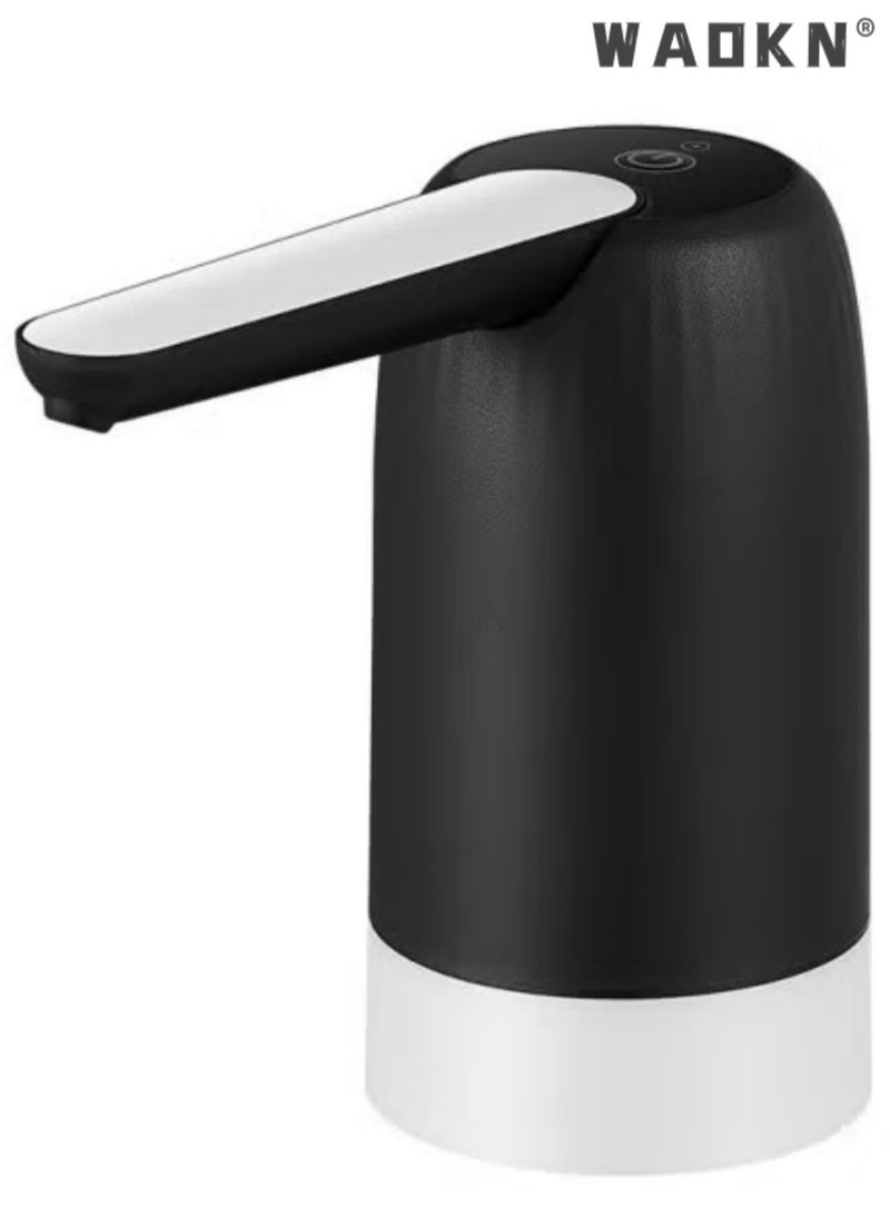 WAOKN Rechargeable Cordless Electric Gallon Bottled Drinking Water Pump Water Dispenser Switch, Automatic Electric Drinking Water Portable Button Pump for Kitchen, Home Office and Outdoor Camping - Image 1