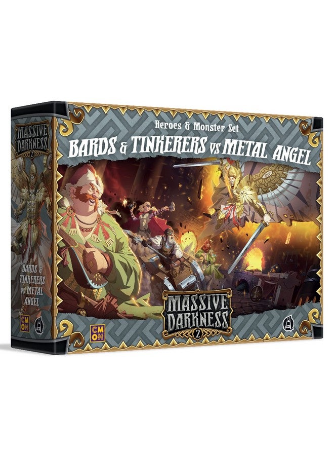 CMON Massive Darkness 2 Bards and Tinkerers Vs. Metal Angel Heroes and Monsters Expansion | Cooperative Strategy Game for Adults and Teens | Ages 14+ | 1-6 Players | Avg. Playtime 60 Mins | Made by CMON - Image 1