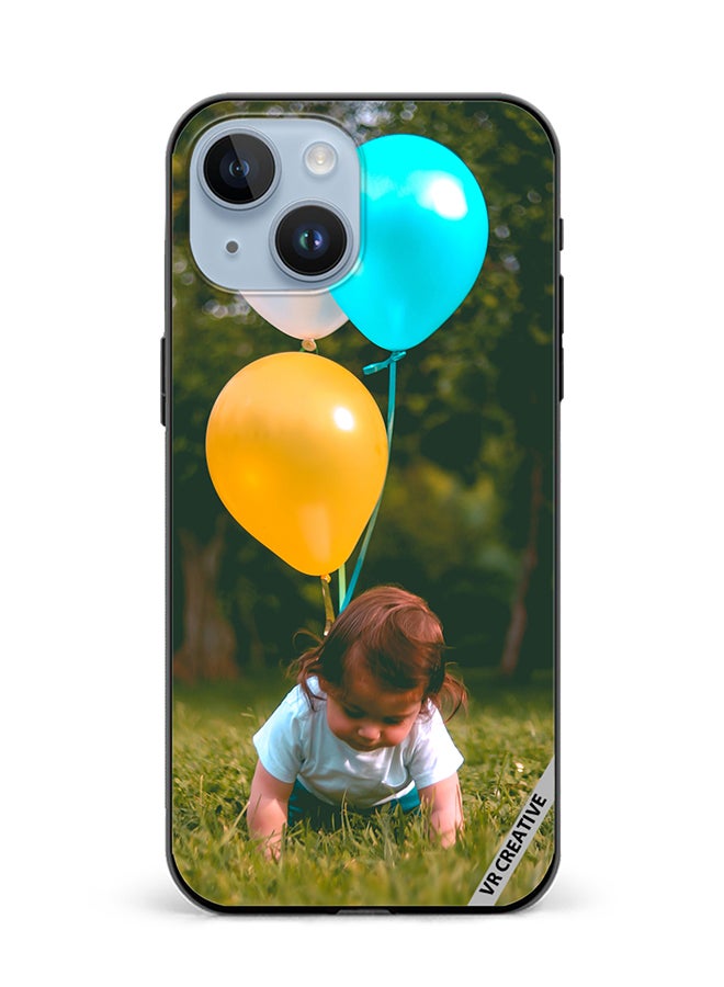 VR CREATIVE Protective Case Cover For Apple iPhone 15 Plus Boy With Balloons Design Multicolour - Image 1