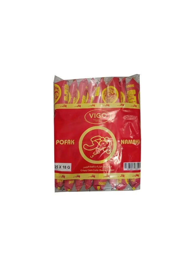 Vigo Pofak Namaki Cheese Flavored Crispy Corn Curls- 25pcs