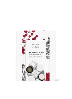 Pestle & Mortar Pestle  Mortar The Body Polishing Gift Set Home Spa Gifts for Women Includes Citrus Scented Body Scrub and Body Butter with Essential oils  Shea Butter 
