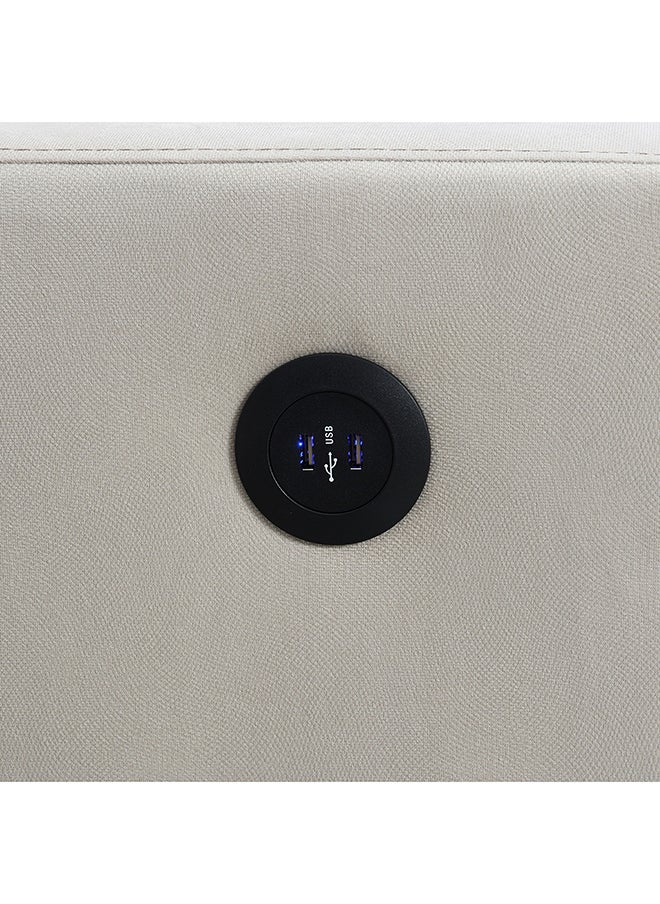 Home Box طقم أرائك قماشية زاوية قابلة للعكس مكون من قطعتين من Urbandale مع حاملات أكواب منسدلة ومنفذ USB 87 × 87.5 × 194 سم  - Image 3