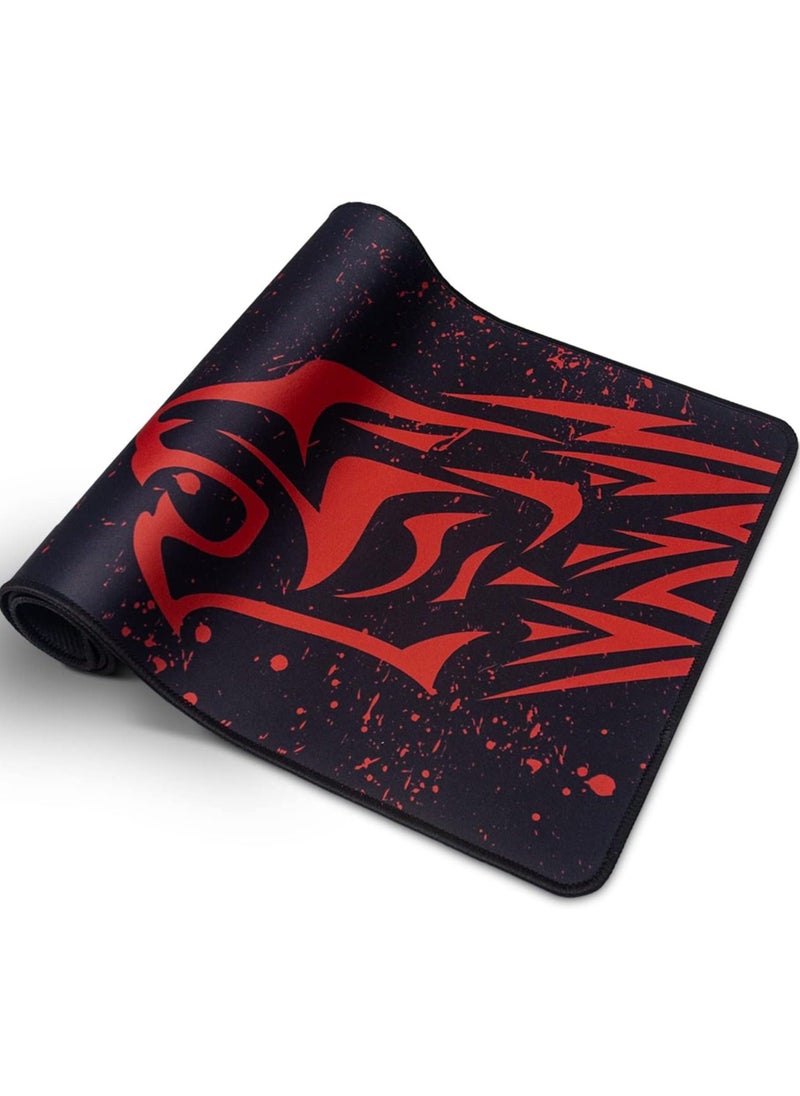 erorex - Extended Large Gaming Mouse Pad XL Non-Slip Mouse pad Mice Smooth Cloth Surface Keyboard Mouse Pads for Computers Stitched Edges Black and Red -800 x 300 x 2mm 9192 - Image 1