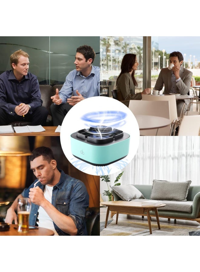 Kimaya Smokeless Ashtrays for Car Indoor, 2 in 1 Air Purifier Multifunctional Negative Ion Air Fresher for Home,Office, Outdoor (Green) - Image 2