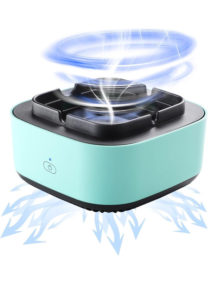 Kimaya Smokeless Ashtrays for Car Indoor, 2 in 1 Air Purifier Multifunctional Negative Ion Air Fresher for Home,Office, Outdoor (Green) - Image 1