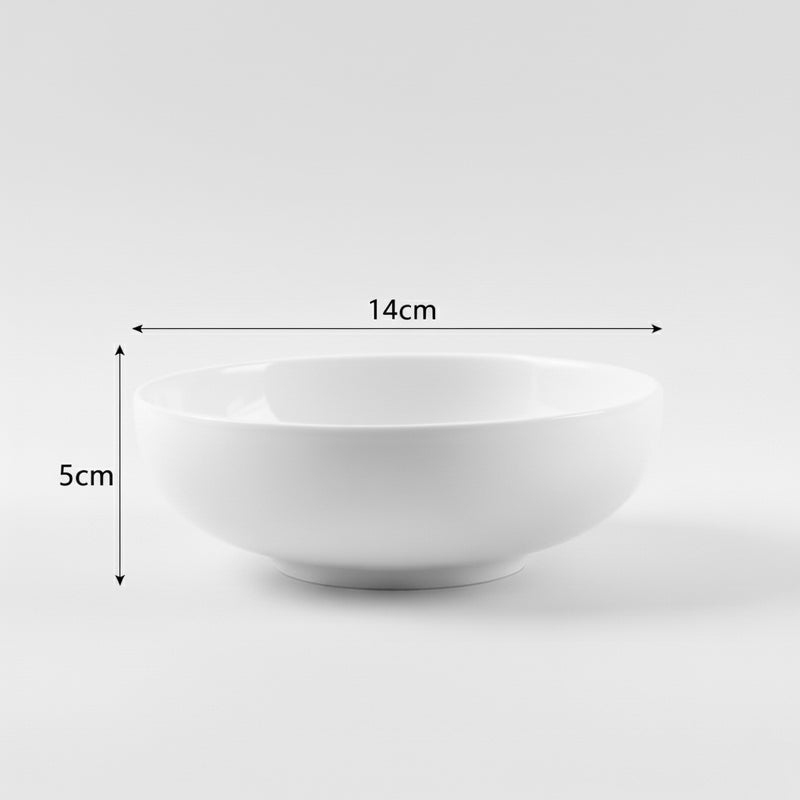Cuisine Art EFE 5.5-Inch Bone China Bowl - Premium White Deep Bowl | Ideal for Soup, Curry, Dal, Desserts & Snacks | Chip-Resistant, High-Gloss Serving Bowl for Home, Restaurants & Daily Use - Image 5