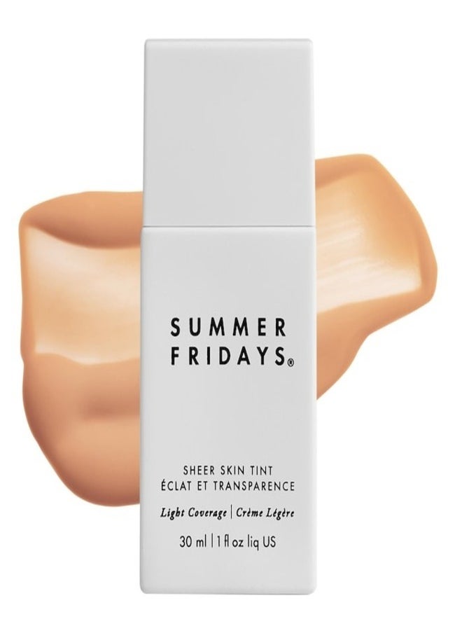 SUMMER FRIDAYS Summer Fridays Sheer Skin Tint with Hyaluronic Acid & Squalane – Lightweight, Hydrating Coverage, Shade 2.5 - light with cool peach undertones 30ml  - Image 1