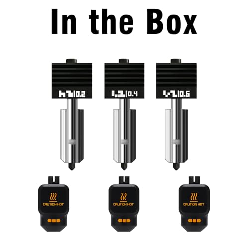 Wefuit 3PK 0.2+0.4+0.6mm P2S Hotend Kit for Bambu Lab P2S/X2D/H2D/H2S/H2C Anti-Clogging & Leak-Proof Design for Bambu Lab P2S Nozzle Hardened Steel Wear-Resistant P2S Extruder Kit for Bambu P2S Combo - Image 2