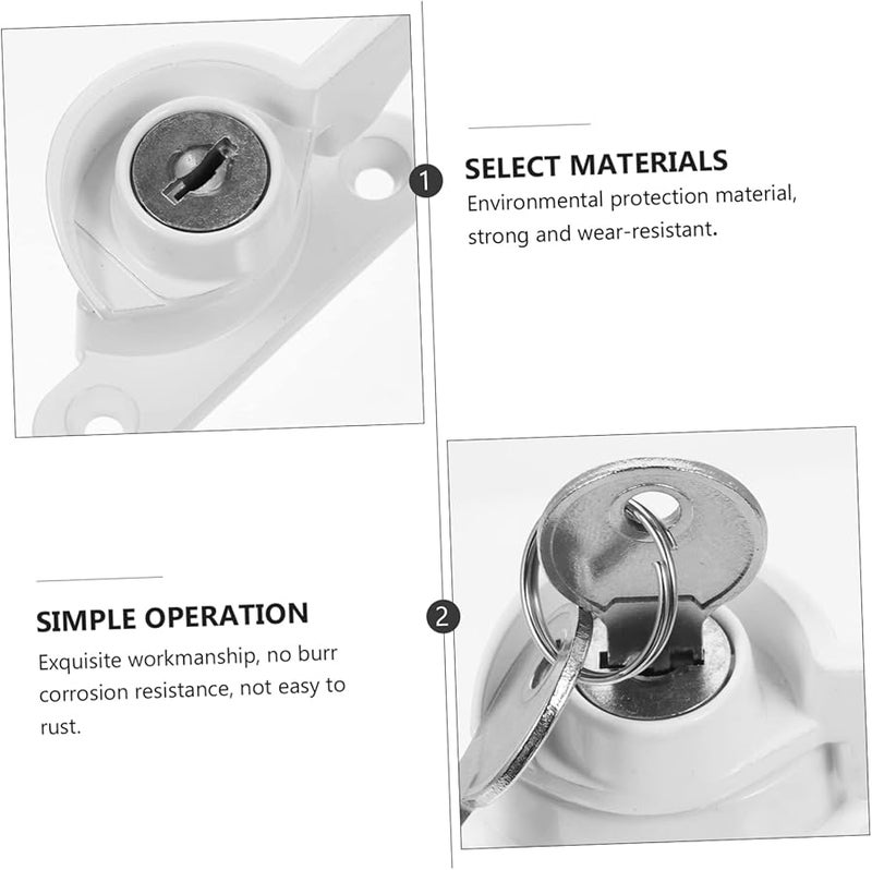 Jojofuny 4Pcs Silver Sliding Window Door Security Lock Keyless Alloy Safety Locks - Image 5