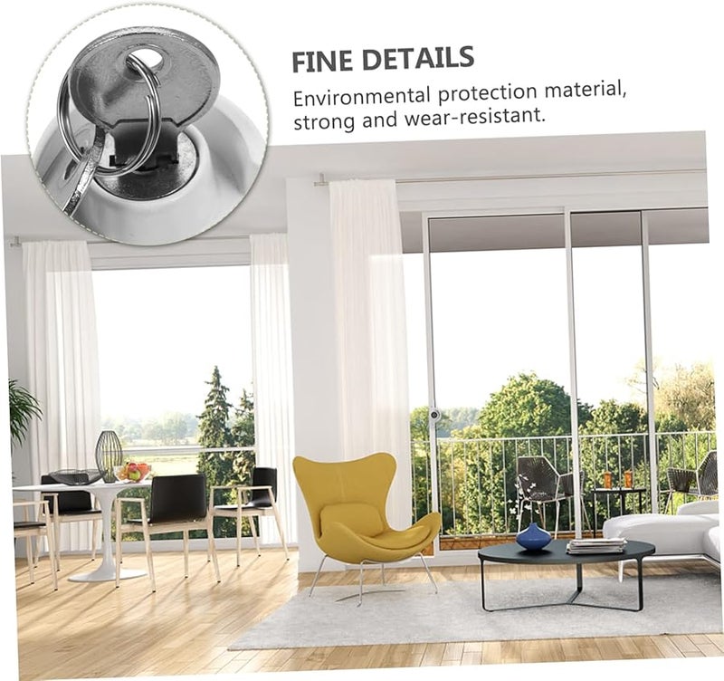 Jojofuny 4Pcs Silver Sliding Window Door Security Lock Keyless Alloy Safety Locks - Image 4