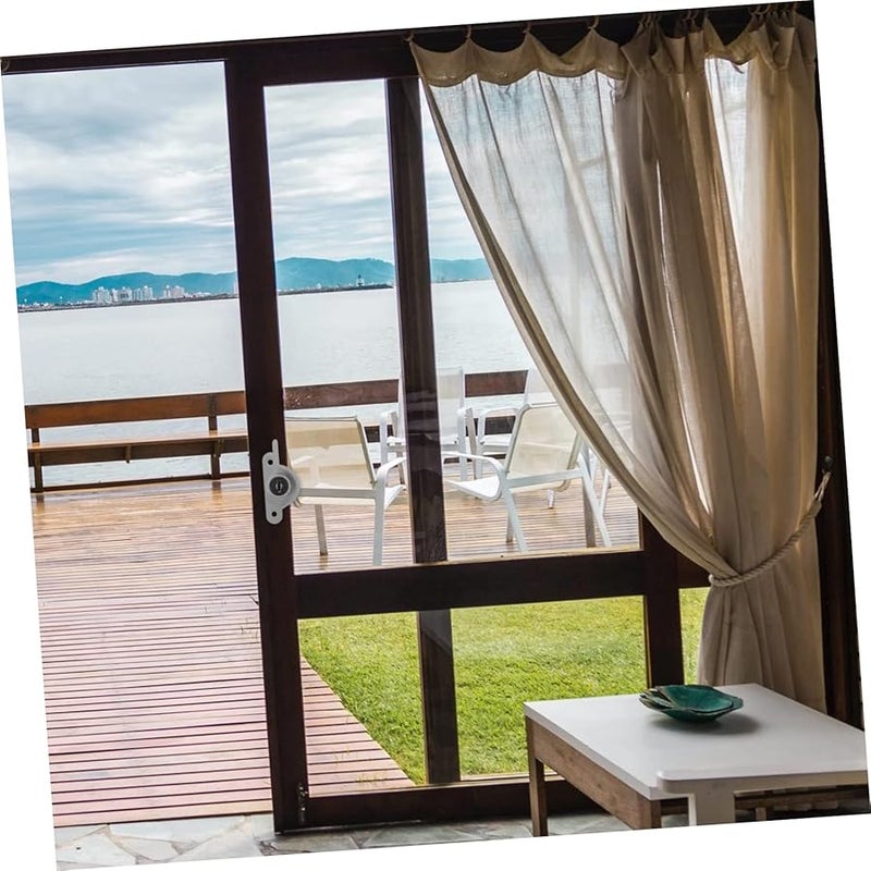 Jojofuny 4Pcs Silver Sliding Window Door Security Lock Keyless Alloy Safety Locks - Image 3