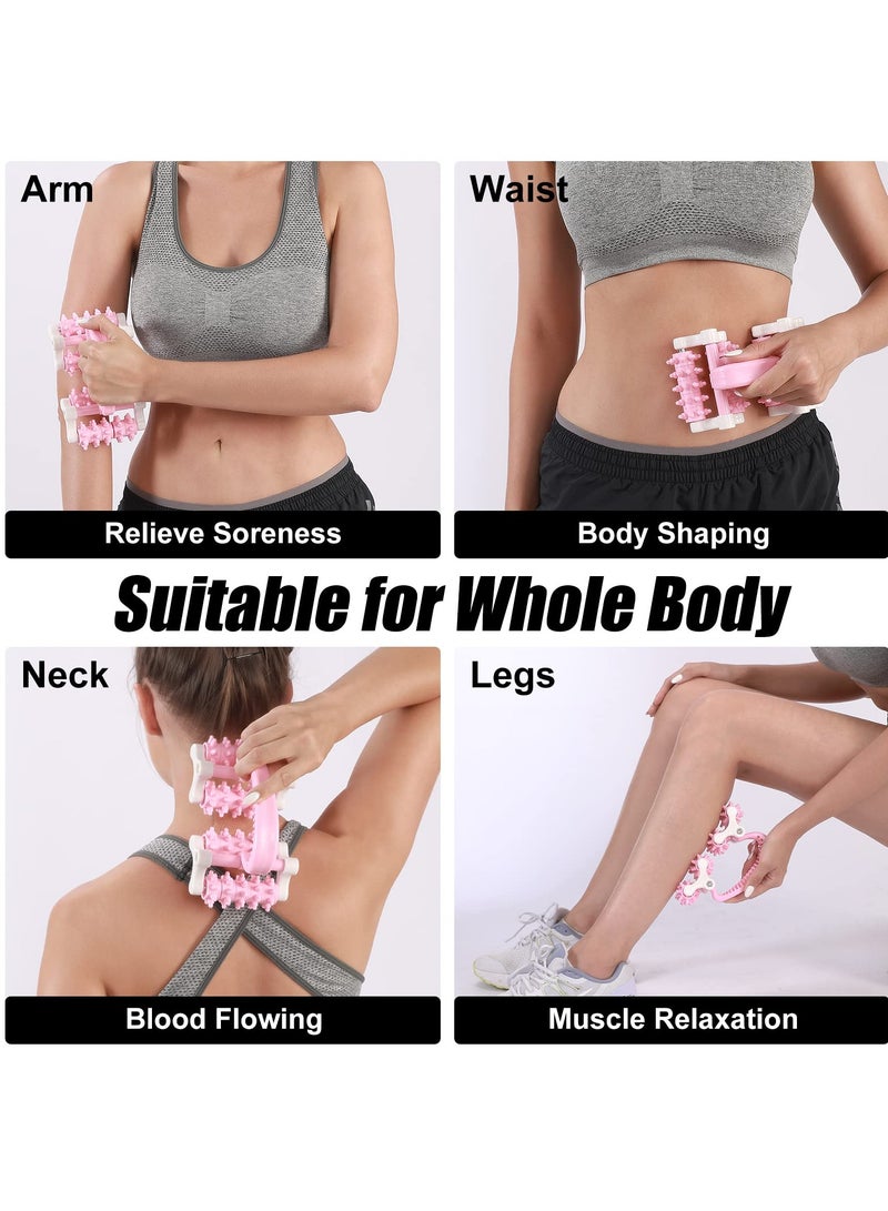 KASTWAVE Muscle Massage Roller Blood-Flow Increaser Fascia and Anti Cellulite Roller Fat Blasting Release,Fascia Release and Cellulite Remover Mini Trigger Point Deep Tissue Myofascial Release Tool(Pink) - Image 5