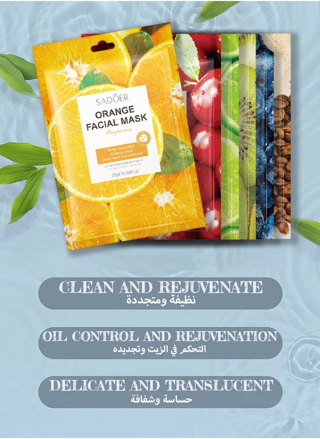 SADOER Plant Nutrition Antioxidant Facial Sheet Mask-Premium Essence Moisturizing|Anti-aging Hydrating Face Masks,Clarifying,Nourishing And Firming|Face Mask Skin Care&Beauty Facial Sheet Mask,Cruelty-Free  - Image 2