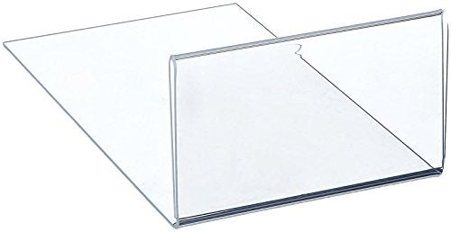 Displays2go Moveable Shelf Label Holder, 5" x 3", Set of 10, Clear Acrylic (SHELF3X5) - Image 5