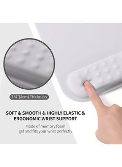 DMG TECH Mouse Pad Wrist Rest Memory Foam Mousepad Ergonomic Wrist Rest Support With Massage Design Non Slip Base Mouse Mat For Computer Gaming Office For Easy Typing Pain Relief  - Image 2