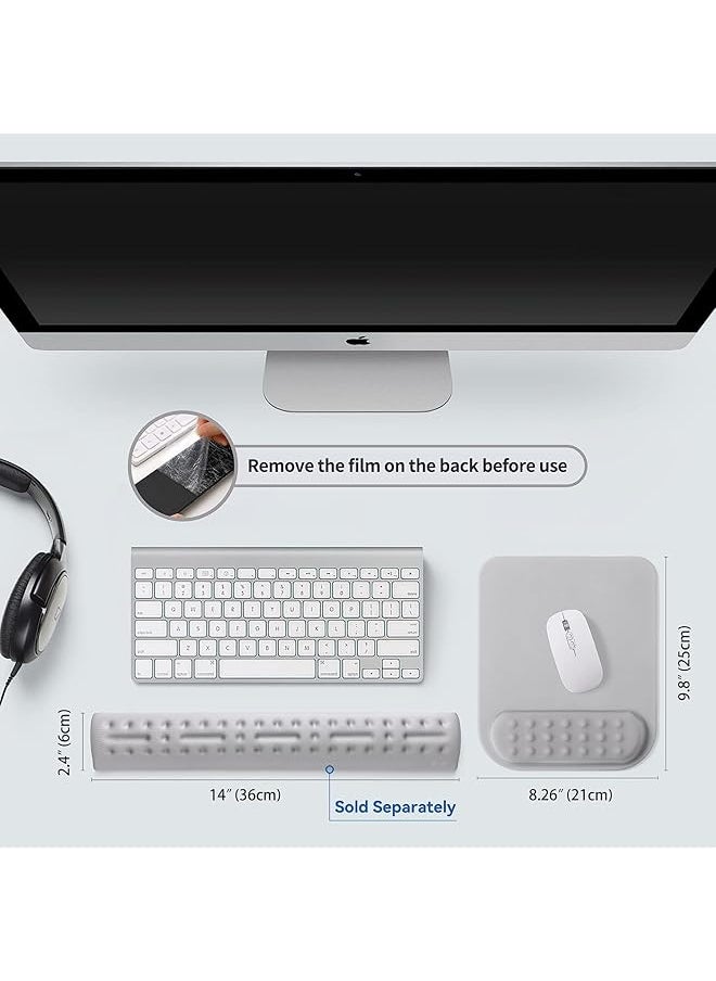 DMG TECH - Mouse Pad Wrist Rest Memory Foam Mousepad Ergonomic Wrist Rest Support With Massage Design Non Slip Base Mouse Mat For Computer Gaming Office For Easy Typing Pain Relief - Image 1